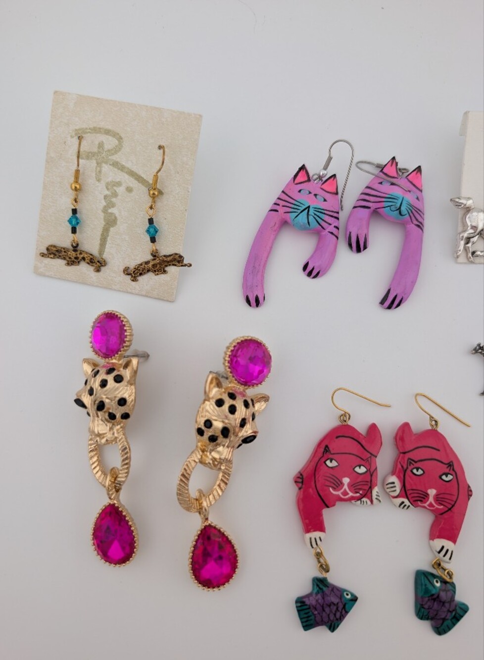 Jewelry Lot #64 - Animal Earrings - Vintage & Modern - Estate Jewelry Bag - Picture 6 of 8